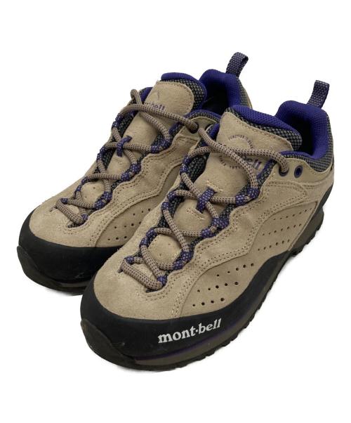 mont-bell（モンベル）mont-bell (モンベル) トレッキングシューズ ベージュ×パープル サイズ:JPN23.5/US-W6.5/UK4.5/EUR37.5の古着・服飾アイテム
