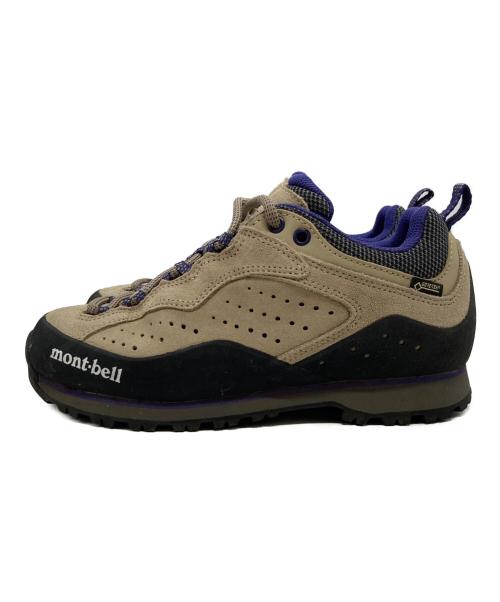 mont-bell（モンベル）mont-bell (モンベル) トレッキングシューズ ベージュ×パープル サイズ:JPN23.5/US-W6.5/UK4.5/EUR37.5の古着・服飾アイテム