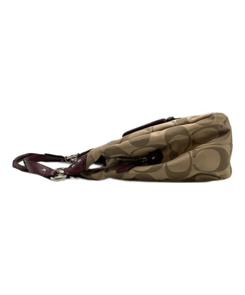 COACH（コーチ）COACH (コーチ) シグネチャーハンドバッグ ベージュの古着・服飾アイテム