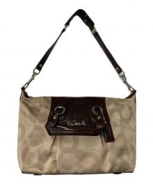 COACH（コーチ）の古着「シグネチャー2WAYショルダーバッグ」｜ベージュ
