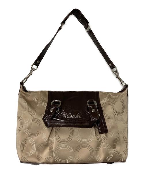 COACH（コーチ）COACH (コーチ) シグネチャー2WAYショルダーバッグ ベージュの古着・服飾アイテム
