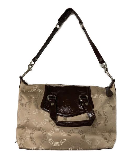 COACH（コーチ）COACH (コーチ) シグネチャー2WAYショルダーバッグ ベージュの古着・服飾アイテム