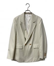 MACPHEE（マカフィー）の古着「ウールギャバジン ダブルブレストジャケット」｜ベージュ