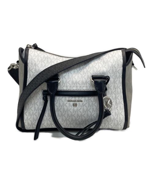 MICHAEL KORS（マイケルコース）MICHAEL KORS (マイケルコース) 2WAYショルダーバッグ ホワイト×ブラックの古着・服飾アイテム