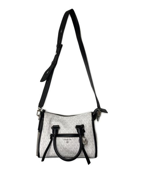 MICHAEL KORS（マイケルコース）MICHAEL KORS (マイケルコース) 2WAYショルダーバッグ ホワイト×ブラックの古着・服飾アイテム