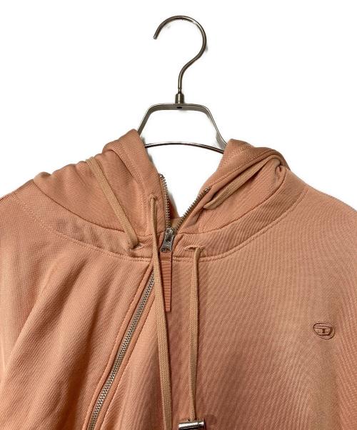 DIESEL（ディーゼル）DIESEL (ディーゼル) アシンメトリースウェットワンピース ピンク サイズ:Sの古着・服飾アイテム