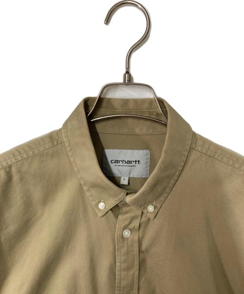 Carhartt WIP（カーハート ワーク イン プログレス）CARHARTT WIP (カーハート ワーク イン プログレス) ロゴ刺繍BDシャツ ベージュ サイズ:Lの古着・服飾アイテム