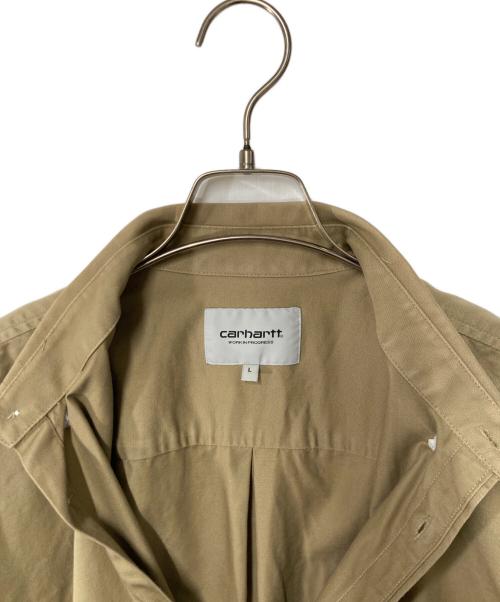 Carhartt WIP（カーハート ワーク イン プログレス）CARHARTT WIP (カーハート ワーク イン プログレス) ロゴ刺繍BDシャツ ベージュ サイズ:Lの古着・服飾アイテム
