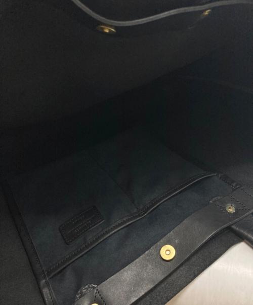 SLOW&CO（スロウアンドコー）SLOW&CO (スロウアンドコー) BEAMS (ビームス) 別注レザートートバッグ ブラックの古着・服飾アイテム
