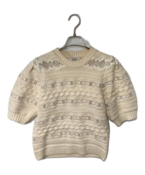 sea NEW YORK（シー ニューヨーク）Sea NEW YORK (シー ニューヨーク) DENTELLE KNIT PULLOVER アイボリー サイズ:Sの古着・服飾アイテム