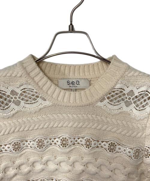 sea NEW YORK（シー ニューヨーク）Sea NEW YORK (シー ニューヨーク) DENTELLE KNIT PULLOVER アイボリー サイズ:Sの古着・服飾アイテム