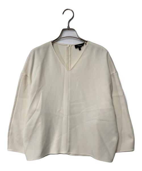 theory（セオリー）theory (セオリー) Vネックブラウス ホワイト サイズ:Sの古着・服飾アイテム