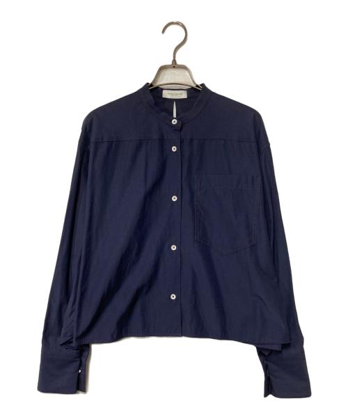 TOMORROW LAND（トゥモローランド）TOMORROW LAND (トゥモローランド) バックオープンバンドカラーシャツ ネイビー サイズ:36の古着・服飾アイテム