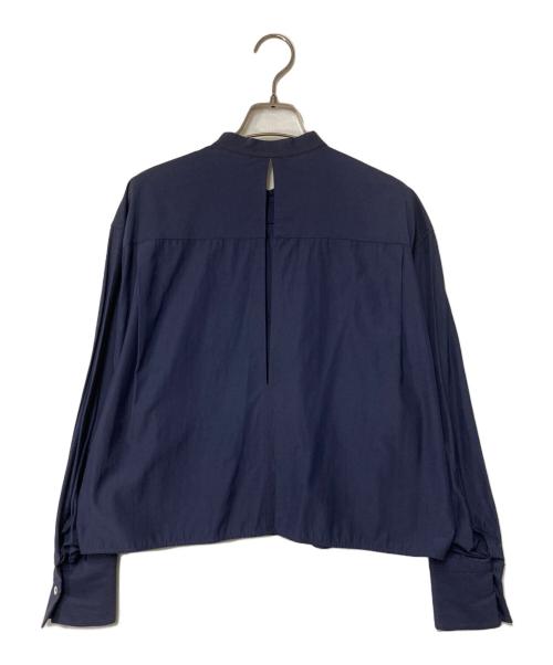 TOMORROW LAND（トゥモローランド）TOMORROW LAND (トゥモローランド) バックオープンバンドカラーシャツ ネイビー サイズ:36の古着・服飾アイテム