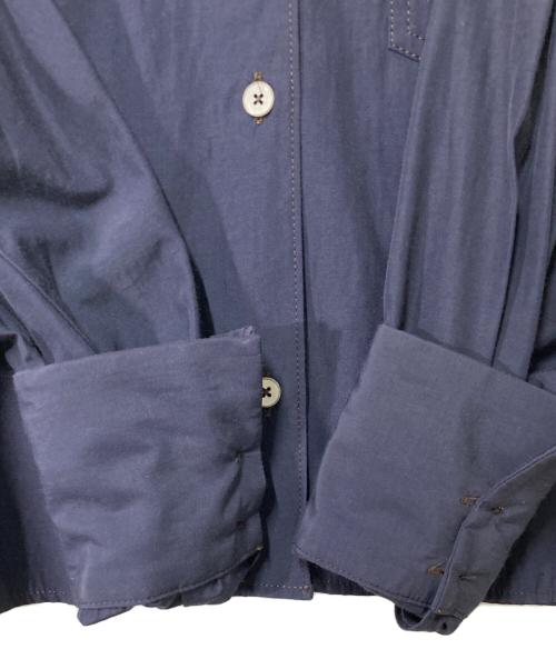 TOMORROW LAND（トゥモローランド）TOMORROW LAND (トゥモローランド) バックオープンバンドカラーシャツ ネイビー サイズ:36の古着・服飾アイテム