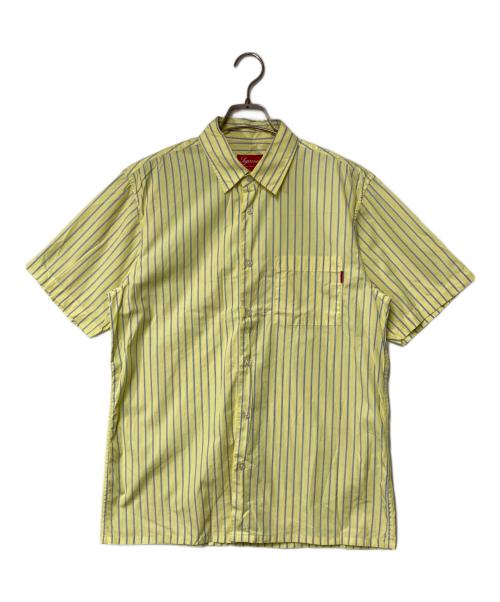 SUPREME（シュプリーム）Supreme (シュプリーム) 半袖ストライプシャツ ブルー×イエロー サイズ:Ｍの古着・服飾アイテム
