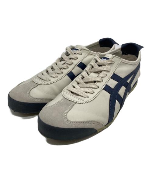 Onitsuka Tiger（オニツカタイガー）Onitsuka Tiger (オニツカタイガー) ローカットスニーカー ホワイト×ネイビー サイズ:CM26.5/EURO42/US81/2　/UK71/2　/BR39.5/CN265の古着・服飾アイテム