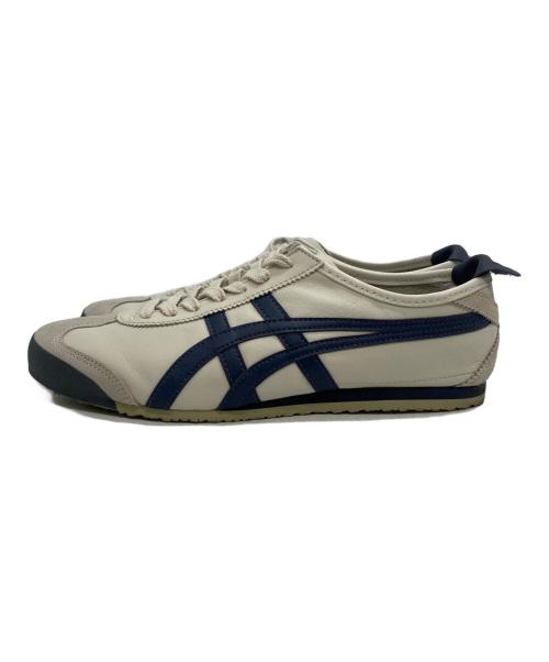 Onitsuka Tiger（オニツカタイガー）Onitsuka Tiger (オニツカタイガー) ローカットスニーカー ホワイト×ネイビー サイズ:CM26.5/EURO42/US81/2　/UK71/2　/BR39.5/CN265の古着・服飾アイテム
