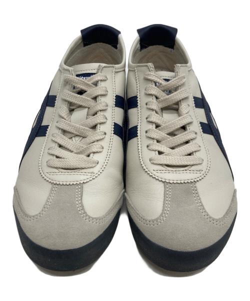 Onitsuka Tiger（オニツカタイガー）Onitsuka Tiger (オニツカタイガー) ローカットスニーカー ホワイト×ネイビー サイズ:CM26.5/EURO42/US81/2　/UK71/2　/BR39.5/CN265の古着・服飾アイテム