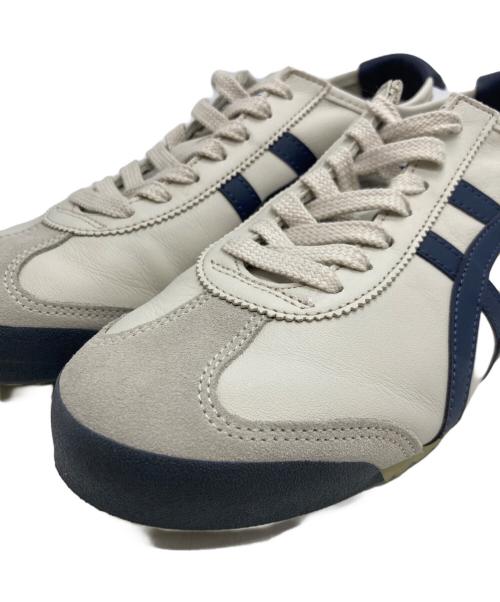 Onitsuka Tiger（オニツカタイガー）Onitsuka Tiger (オニツカタイガー) ローカットスニーカー ホワイト×ネイビー サイズ:CM26.5/EURO42/US81/2　/UK71/2　/BR39.5/CN265の古着・服飾アイテム
