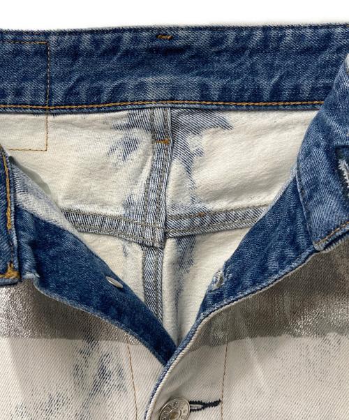 DIESEL（ディーゼル）DIESEL (ディーゼル) ミニデニムスカート ホワイト×シルバー サイズ:W.25の古着・服飾アイテム