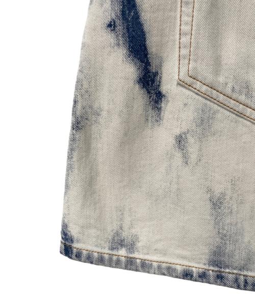 DIESEL（ディーゼル）DIESEL (ディーゼル) ミニデニムスカート ホワイト×シルバー サイズ:W.25の古着・服飾アイテム