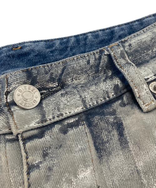 DIESEL（ディーゼル）DIESEL (ディーゼル) ミニデニムスカート ホワイト×シルバー サイズ:W.25の古着・服飾アイテム