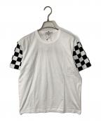 COMME des GARCONSコムデギャルソン）の古着「チェッカー切替Tシャツ」｜ホワイト