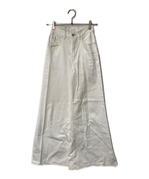darich（ダーリッチ）darich (ダーリッチ) パッチスラブワイドデニムパンツ ホワイト サイズ:Sの古着・服飾アイテム