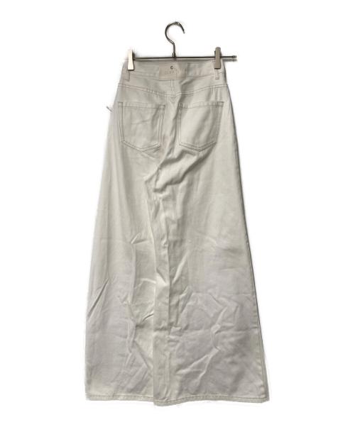 darich（ダーリッチ）darich (ダーリッチ) パッチスラブワイドデニムパンツ ホワイト サイズ:Sの古着・服飾アイテム