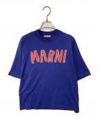 MARNIマルニ）の古着「ロゴTシャツ」｜ブルー