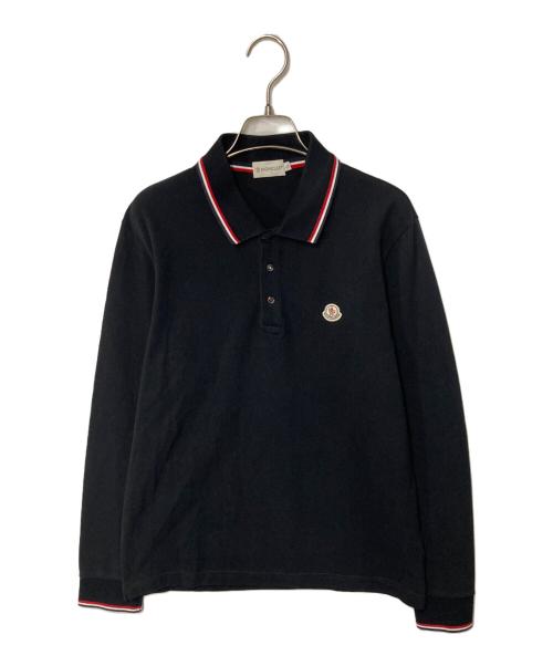 MONCLER（モンクレール）MONCLER (モンクレール) MAGLIA POLO / 長袖ポロシャツ ブラック サイズ:SIZE Lの古着・服飾アイテム
