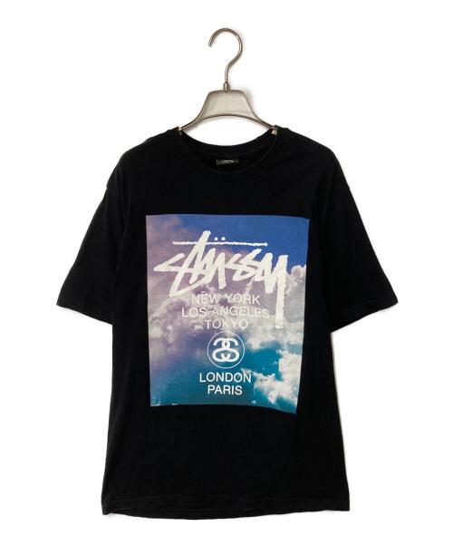 stussy（ステューシー）stussy (ステューシー) プリントTシャツ ブラック サイズ:Ｍの古着・服飾アイテム