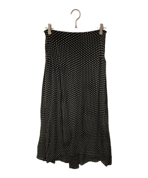 yohji yamamoto+noir（ヨウジヤマモトプリュスノアール）yohji yamamoto+noir (ヨウジヤマモトプリュスノアール) シルクドットスカート ブラック サイズ:SIZE 2の古着・服飾アイテム
