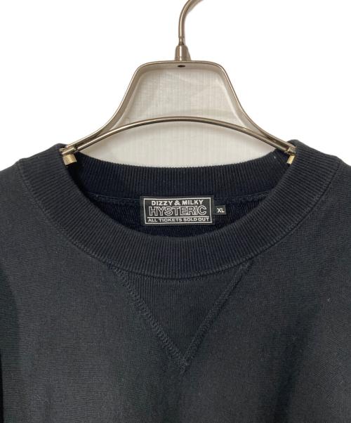 Hysteric Glamour（ヒステリックグラマー）Hysteric Glamour (ヒステリックグラマー) MAIDEN LOGO刺繍 スウェット ブラック サイズ:XLの古着・服飾アイテム