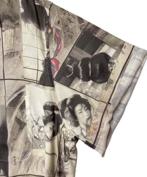 WACKO MARIA（ワコマリア）WACKO MARIA (ワコマリア) 晴雨緊縮図 アロハシャツ グレー サイズ:Ｍの古着・服飾アイテム