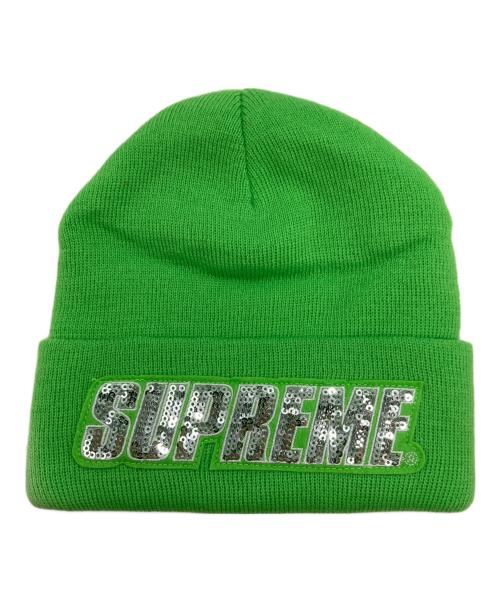 SUPREME（シュプリーム）Supreme (シュプリーム) Sequin Beanie グリーンの古着・服飾アイテム