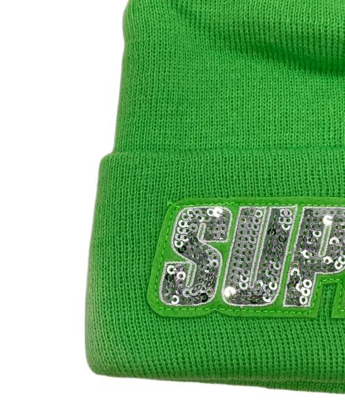 SUPREME（シュプリーム）Supreme (シュプリーム) Sequin Beanie グリーンの古着・服飾アイテム