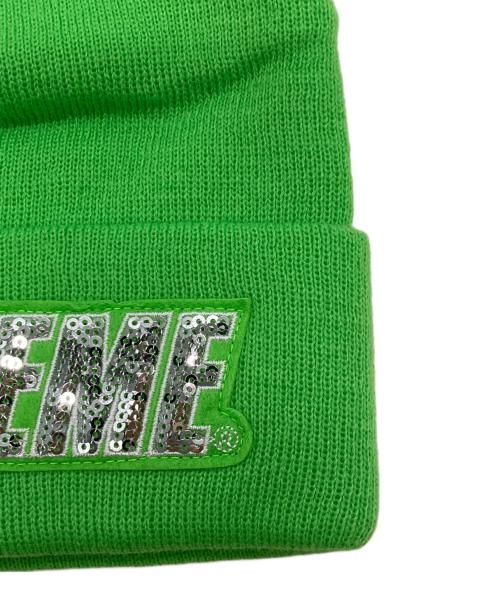 SUPREME（シュプリーム）Supreme (シュプリーム) Sequin Beanie グリーンの古着・服飾アイテム