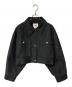 Ameri（アメリ）の古着「EMBOSS SHORT ARMY LIKE JACKET」｜ブラック