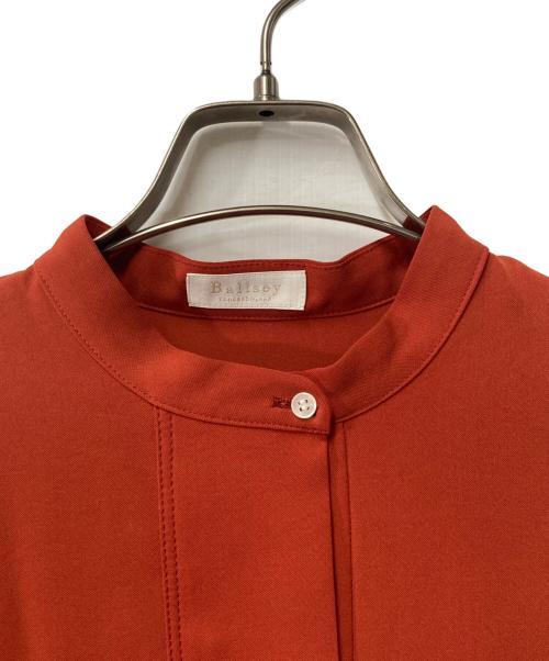 BALLSEY（ボールジィ）BALLSEY (ボールジィ) ドライクロス バンドカラーチュニックブラウス オレンジ サイズ:36の古着・服飾アイテム