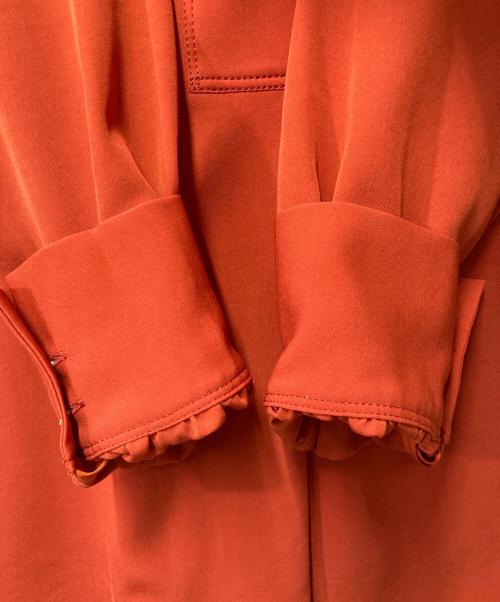 BALLSEY（ボールジィ）BALLSEY (ボールジィ) ドライクロス バンドカラーチュニックブラウス オレンジ サイズ:36の古着・服飾アイテム