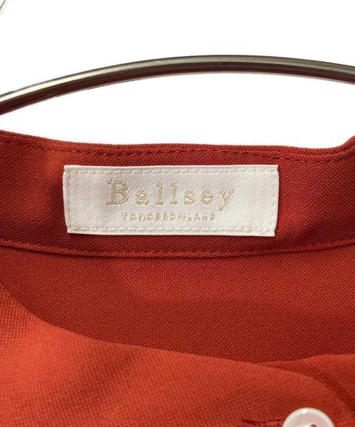 BALLSEY（ボールジィ）BALLSEY (ボールジィ) ドライクロス バンドカラーチュニックブラウス オレンジ サイズ:36の古着・服飾アイテム
