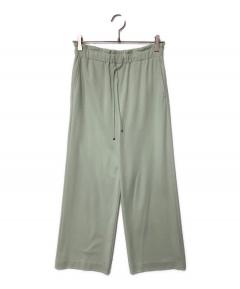 MIESROHE ラップデザインコンフォートパンツ(グリーン)ポリエステル/裏地 中古・古着通販】MIESROHE (ミースロエ) ラップデザインコンフォート