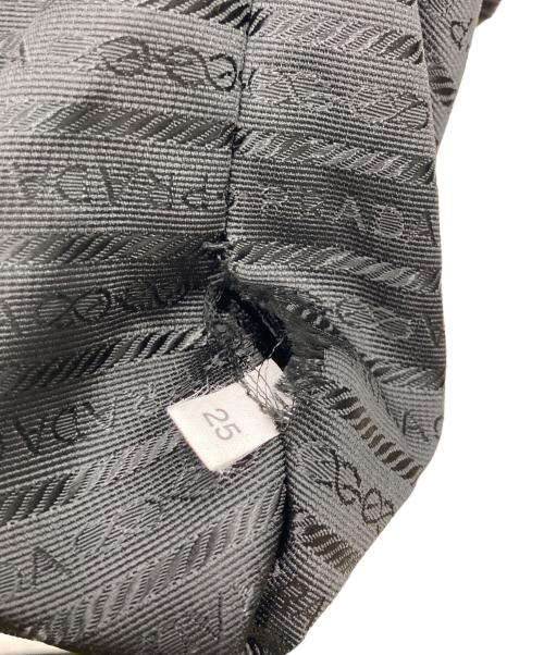 PRADA（プラダ）PRADA (プラダ) メタルハンドルナイロンハンドバッグ ブラックの古着・服飾アイテム