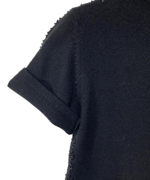 VERSACE（ヴェルサーチェ）VERSACE (ヴェルサーチェ) 半袖ニット ブラック サイズ:Sの古着・服飾アイテム