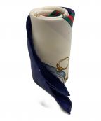 GUCCIグッチ）の古着「GGスカーフ」｜ネイビー×ホワイト