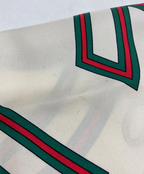GUCCI（グッチ）GUCCI (グッチ) GGスカーフ ネイビー×ホワイトの古着・服飾アイテム