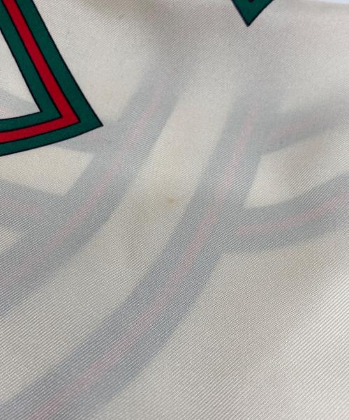 GUCCI（グッチ）GUCCI (グッチ) GGスカーフ ネイビー×ホワイトの古着・服飾アイテム