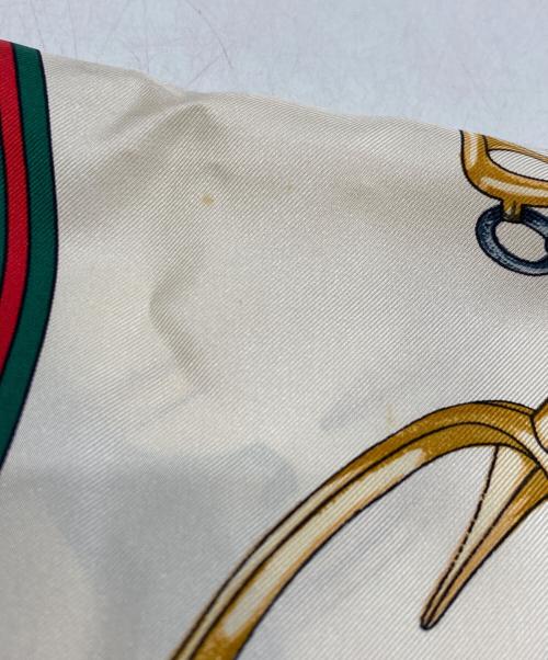 GUCCI（グッチ）GUCCI (グッチ) GGスカーフ ネイビー×ホワイトの古着・服飾アイテム